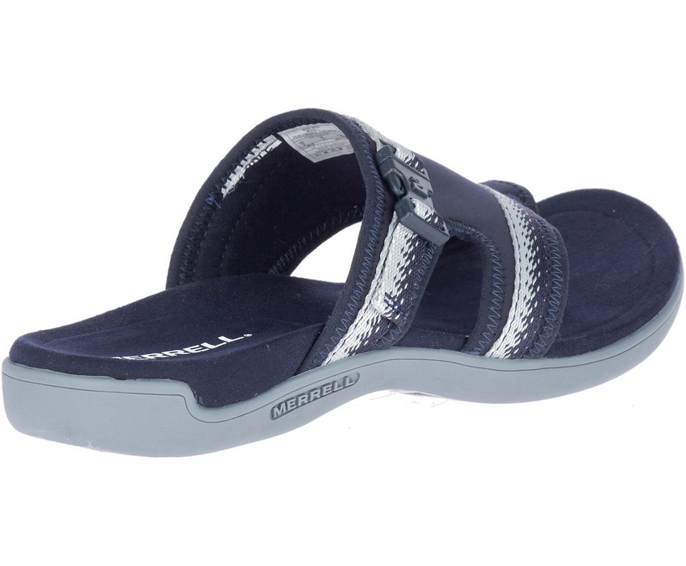 Merrell Sandals Navy/Grey - District Muri Wrap - Womens 47RCJLKVG